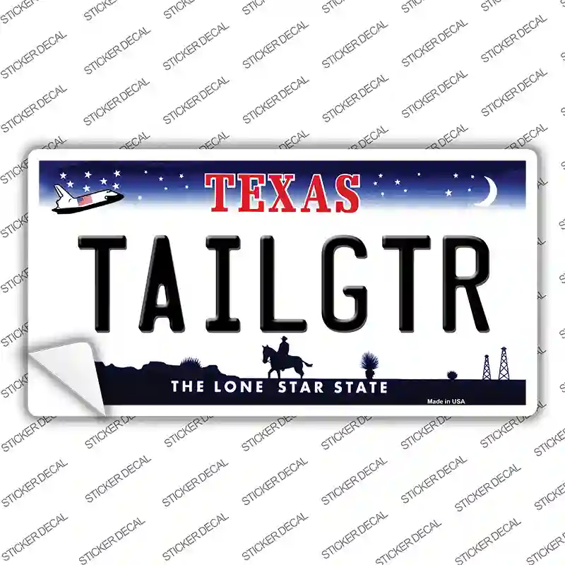 Tailgtr Texas Novelty Sticker Decal