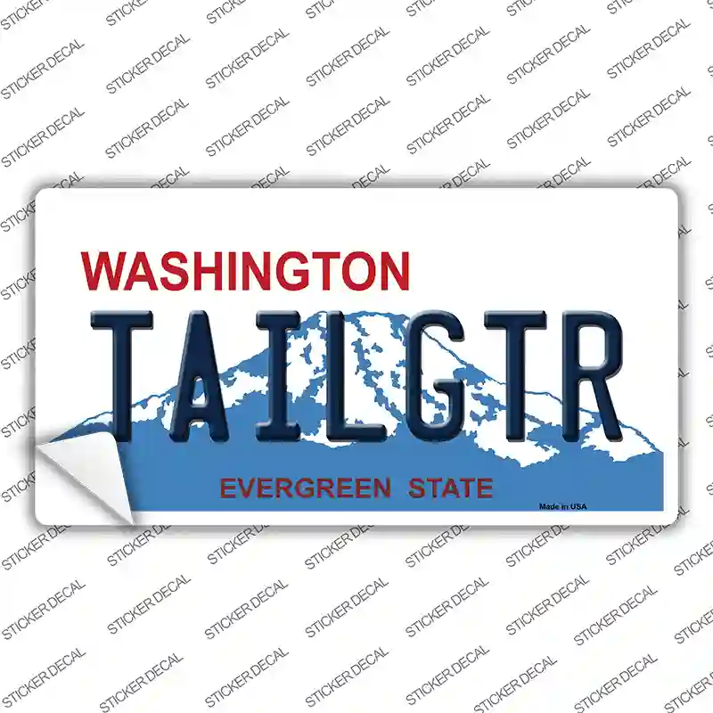 Tailgtr Washington Novelty Sticker Decal