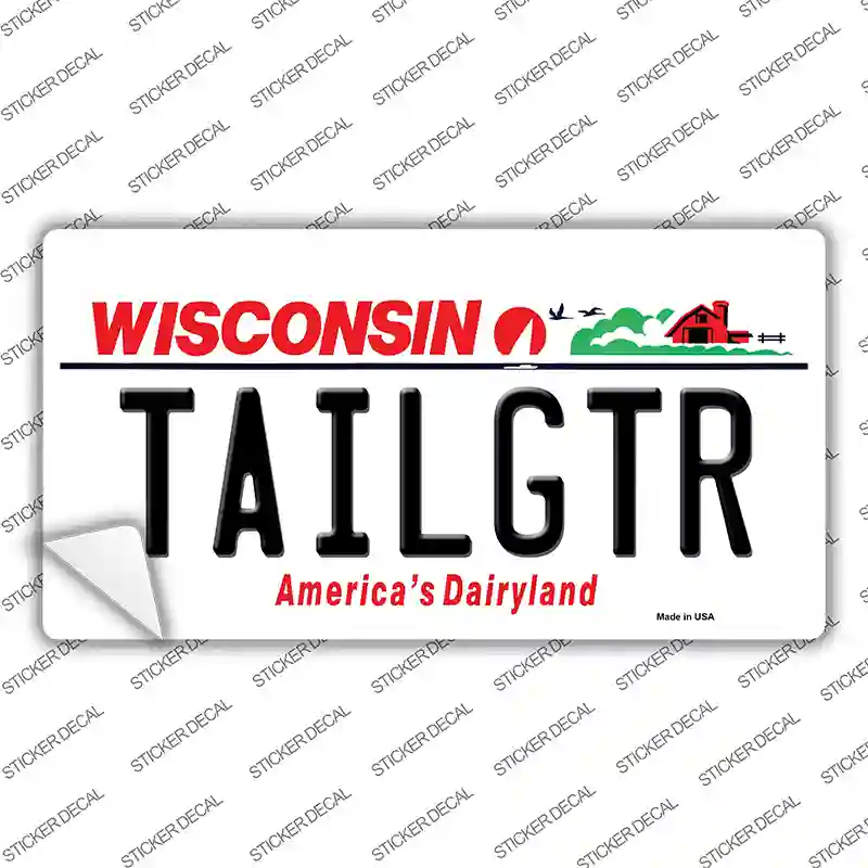 Tailgtr Wisconsin Novelty Sticker Decal