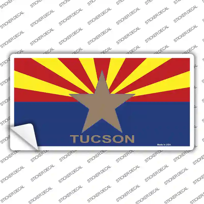 Tucson Arizona State Flag Novelty Sticker Decal