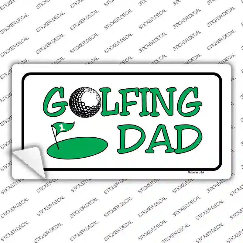 Golfing Dad Novelty Sticker Decal