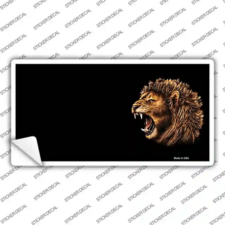 Lion Head Offset Novelty Sticker Decal