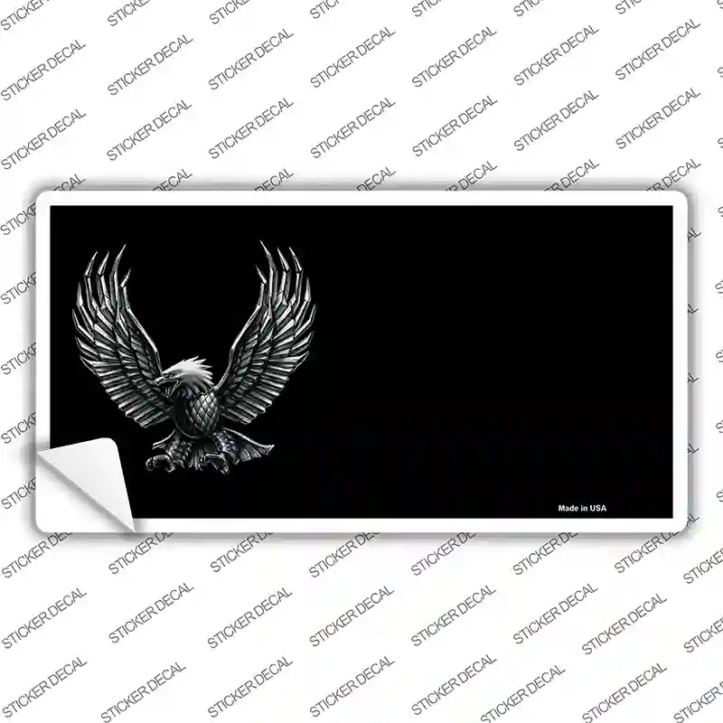 Eagle Offset Black Novelty Sticker Decal
