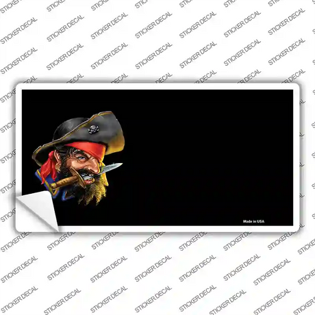 Pirate With Sword Offset Novelty Sticker Decal