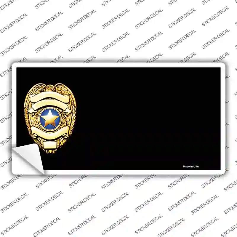 Police Badge Offset Novelty Sticker Decal