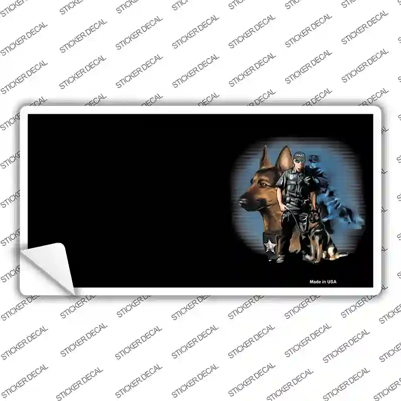 Policeman K9 Dog Offset Novelty Sticker Decal