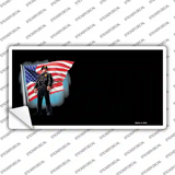 Police Officer American Flag Offset Novelty Sticker Decal