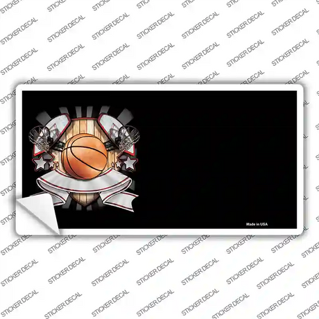 Basketball Banner Offset Novelty Sticker Decal