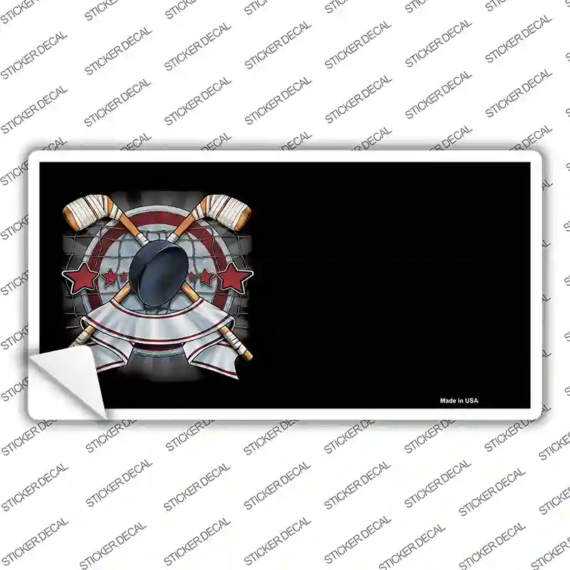 Hockey Banner Offset Novelty Sticker Decal