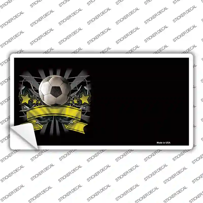 Soccer Banner Offset Novelty Sticker Decal