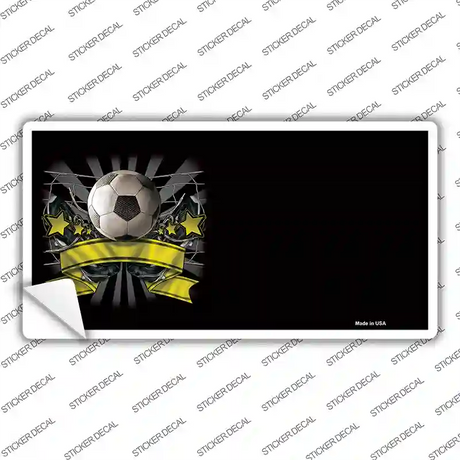 Soccer Banner Offset Novelty Sticker Decal