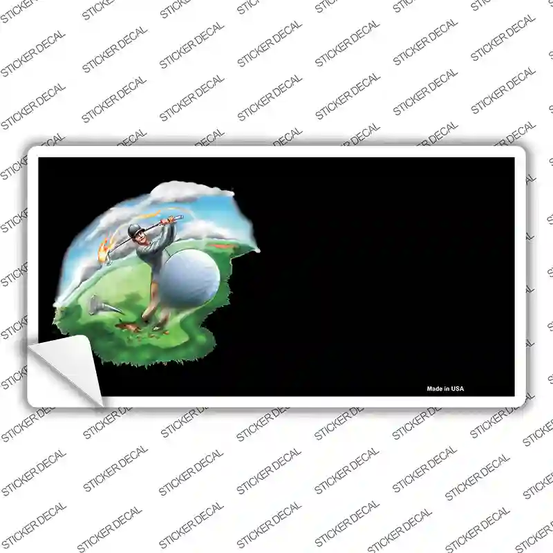 Golfer Golf ball Offset Novelty Sticker Decal