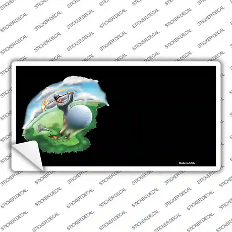 Golfer Golf ball Offset Novelty Sticker Decal