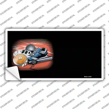 Track And Field Equipment Offset Novelty Sticker Decal
