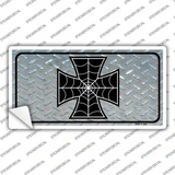Maltese Cross Spider Web Novelty Sticker Decal