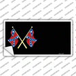 Crossed Rebel Flags Offset Novelty Sticker Decal