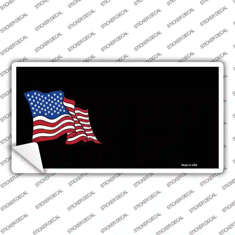American Flag Offset Novelty Sticker Decal