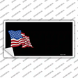 American Flag Offset Novelty Sticker Decal