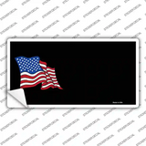 American Flag Offset Novelty Sticker Decal