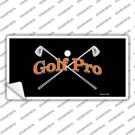 Golf Pro Novelty Sticker Decal
