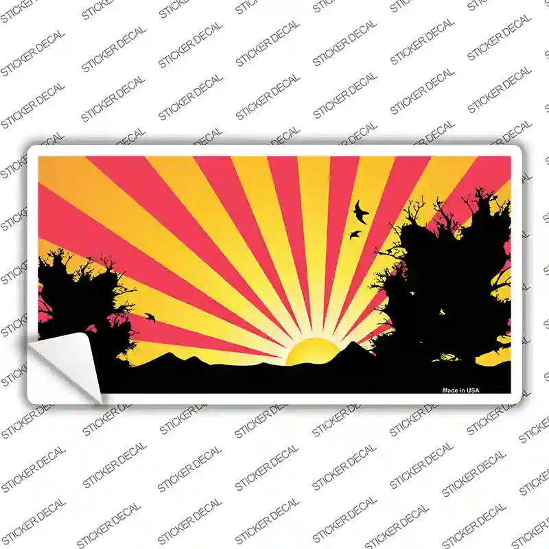 Southwest Red Sunset Novelty Sticker Decal