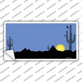 Southwest Cactus Sunrise Blue Novelty Sticker Decal