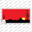 Southwest Cactus Sunrise Red Novelty Sticker Decal
