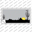 Southwest Cactus Sunrise Gray Novelty Sticker Decal