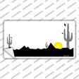 Southwest Cactus Sunrise White Novelty Sticker Decal