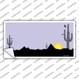 Southwest Cactus Sunrise Purple Novelty Sticker Decal
