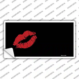 Red Lips Offset Novelty Sticker Decal