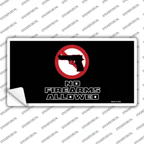 No Firearms Allowed Novelty Sticker Decal