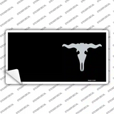 Cattle Skull Offset Novelty Sticker Decal