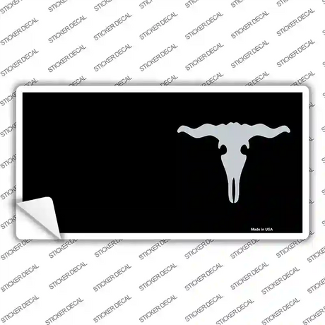 Cattle Skull Offset Novelty Sticker Decal
