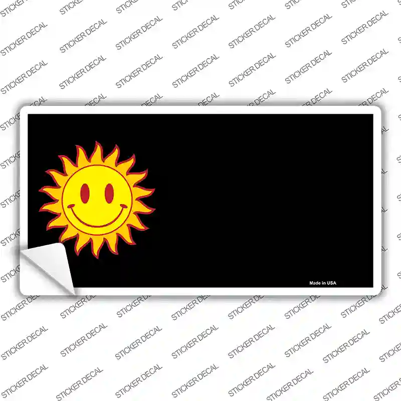 Sun Smiley Offset Novelty Sticker Decal