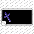 Purple Cross Offset Novelty Sticker Decal