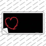 Heart Offset Novelty Sticker Decal