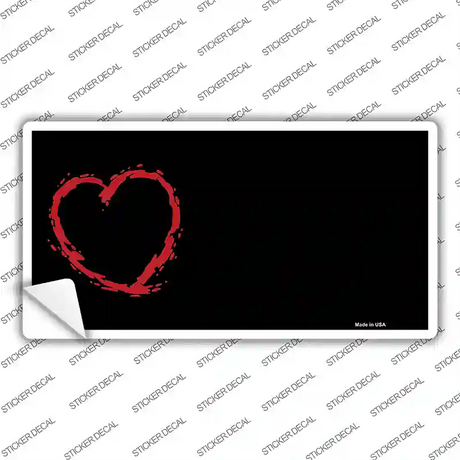 Heart Offset Novelty Sticker Decal