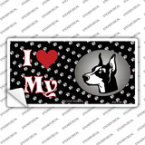 I Love My Doberman Novelty Sticker Decal