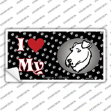 I Love My Airedale Terrier Novelty Sticker Decal