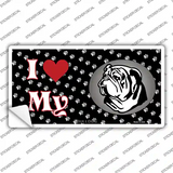 I Love My Bulldog Novelty Sticker Decal