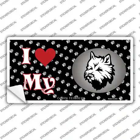 I Love My Cairn Terrier Novelty Sticker Decal