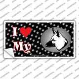 I Love My German Shepherd Novelty Sticker Decal