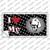 I Love My Golden Retriever Novelty Sticker Decal