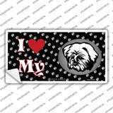 I Love My Lhasa Apso Novelty Sticker Decal