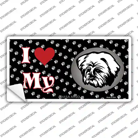 I Love My Lhasa Apso Novelty Sticker Decal