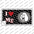 I Love My Poodle Novelty Sticker Decal