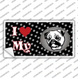 I Love My Pug Novelty Sticker Decal
