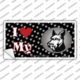 I Love My Scottish Terrier Novelty Sticker Decal