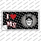 I Love My Siberian Husky Novelty Sticker Decal